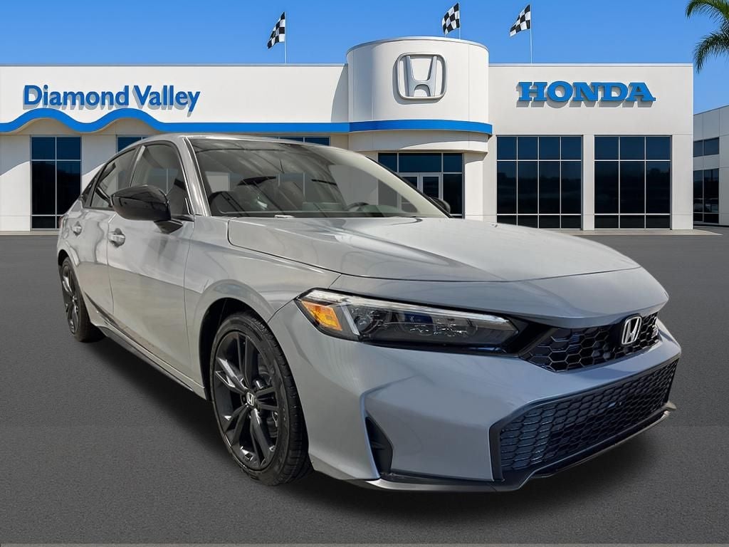 2026 Honda Civic Si Manual in Urban Gray Pearl — front three-quarter view