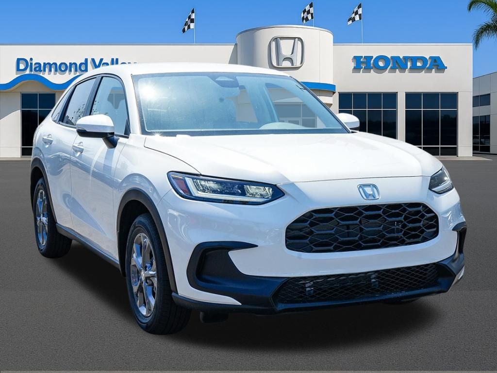 2027 Honda HR-V LX in Platinum White Pearl — front three-quarter view