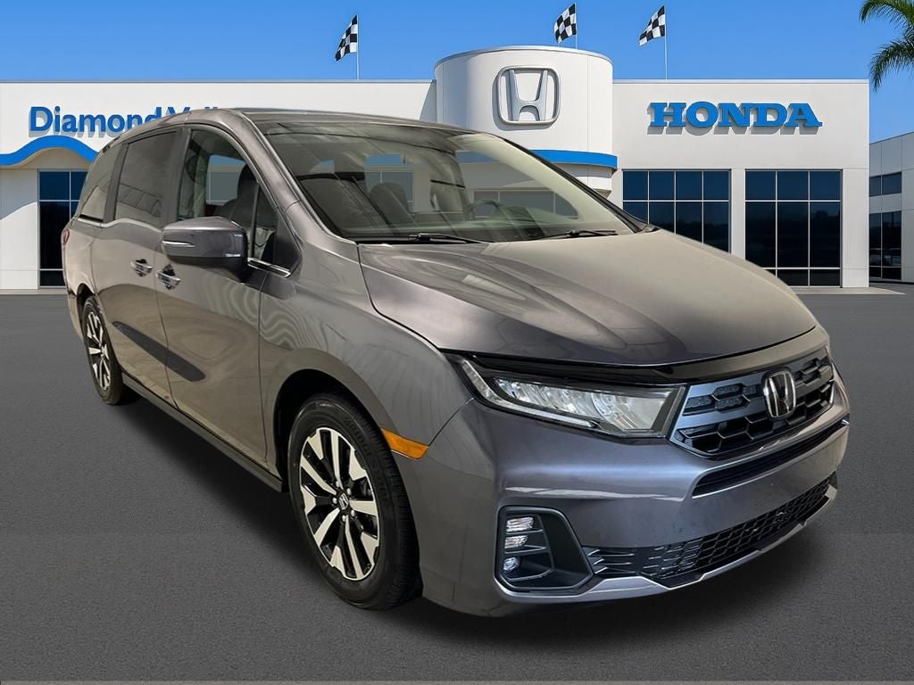 2026 Honda Odyssey EX-L in Modern Steel Metallic — front three-quarter view
