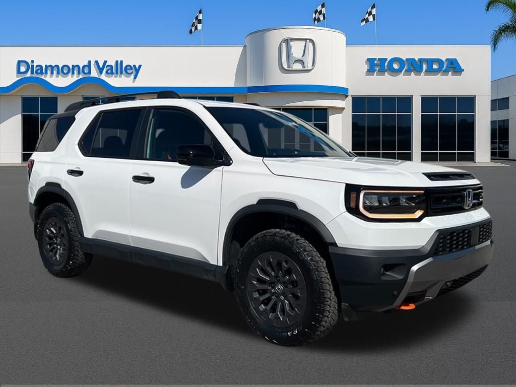 2026 Honda Passport TrailSport in Platinum White Pearl — front three-quarter view