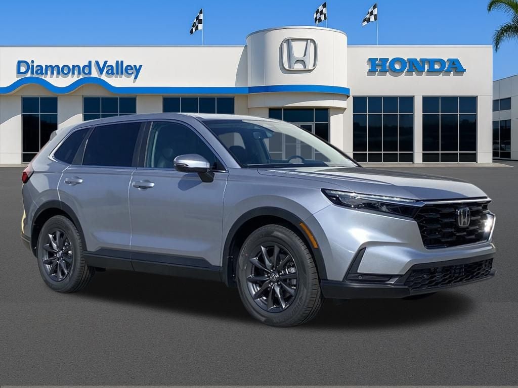 2026 Honda CR-V EX-L in Solar Silver Metallic — front three-quarter view