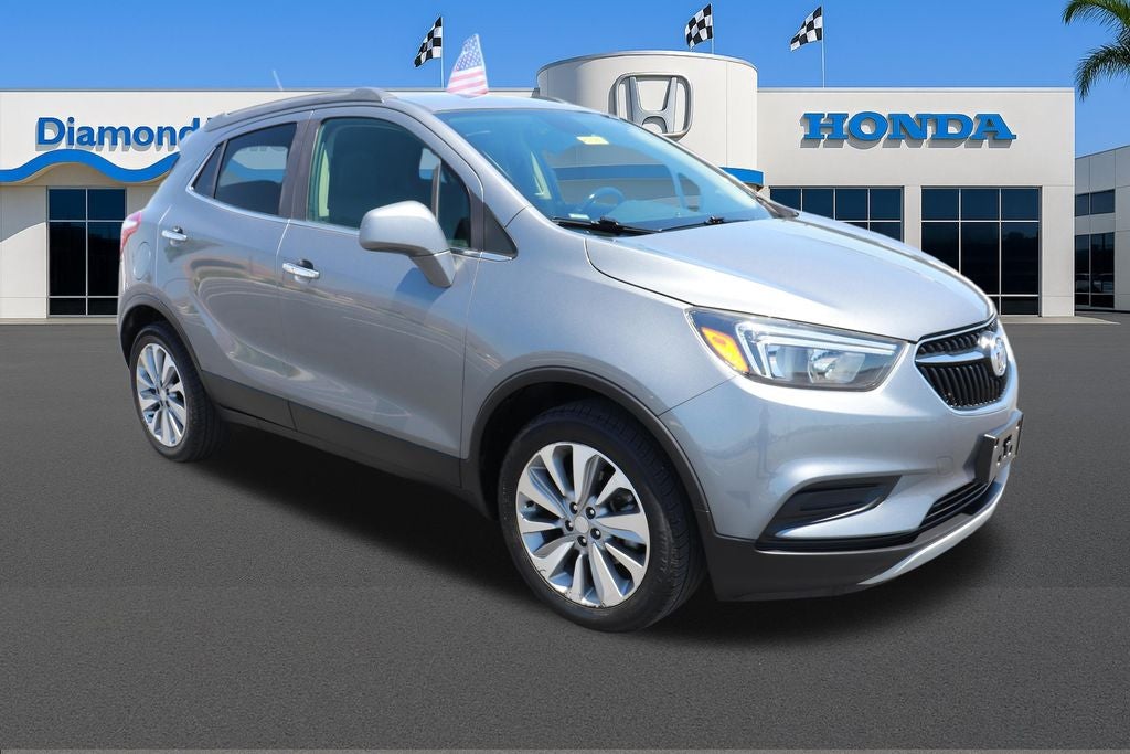 2020 Buick Encore Preferred in Satin Steel Gray Metallic — front three-quarter view