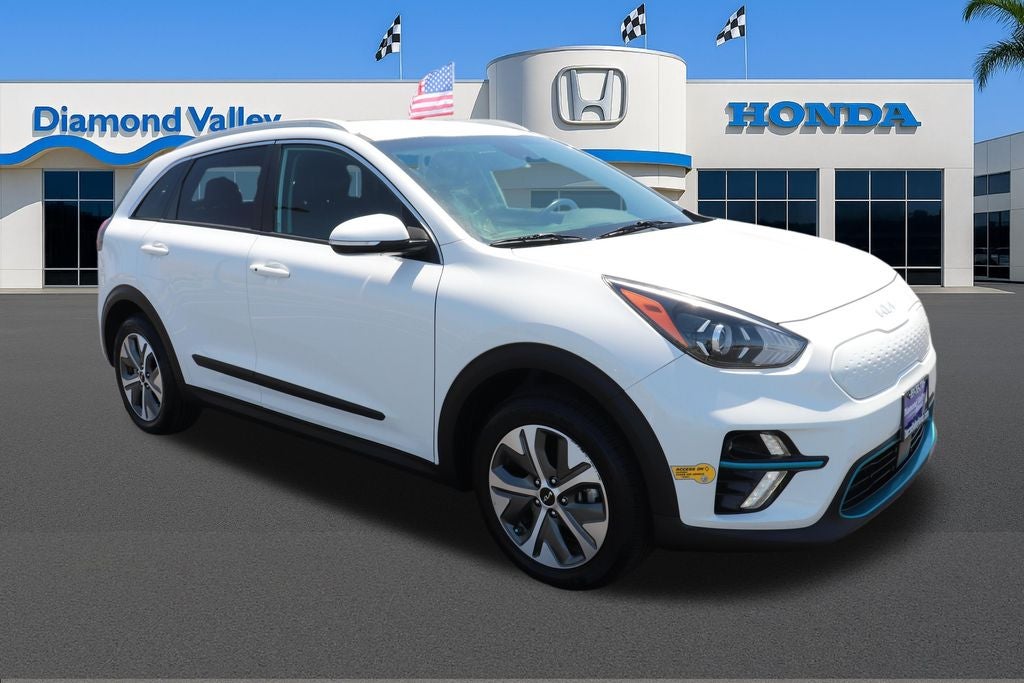 2022 Kia Niro EV EX in Snow White Pearl — front three-quarter view