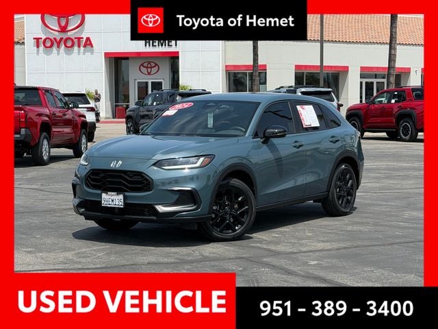 2024 Honda HR-V Sport in Urban Gray Pearl — front three-quarter view