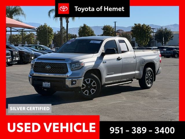 2018 Toyota Tundra SR5 in Silver Sky Metallic — front three-quarter view