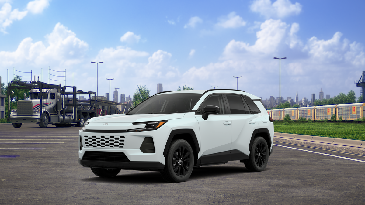 2026 Toyota RAV4 XLE Premium in Wind Chill Pearl — front three-quarter view