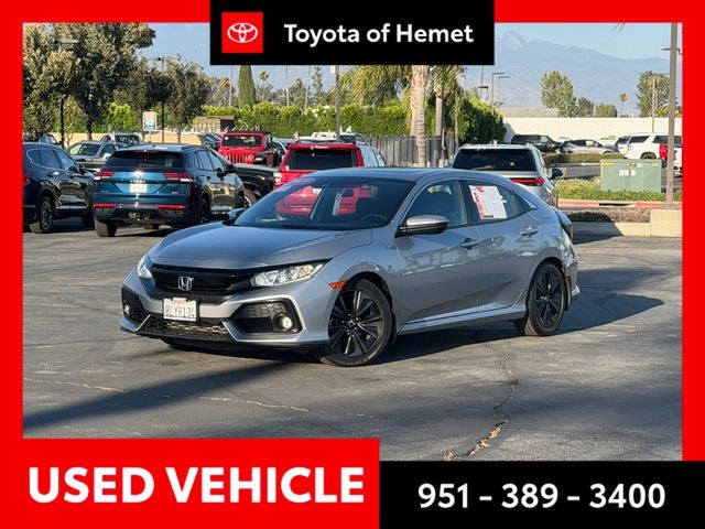 2019 Honda Civic EX in Lunar Silver Metallic — front three-quarter view