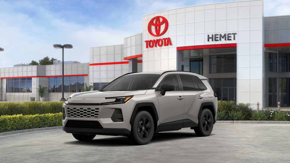 2026 Toyota RAV4 LE in Meteor Shower — front three-quarter view