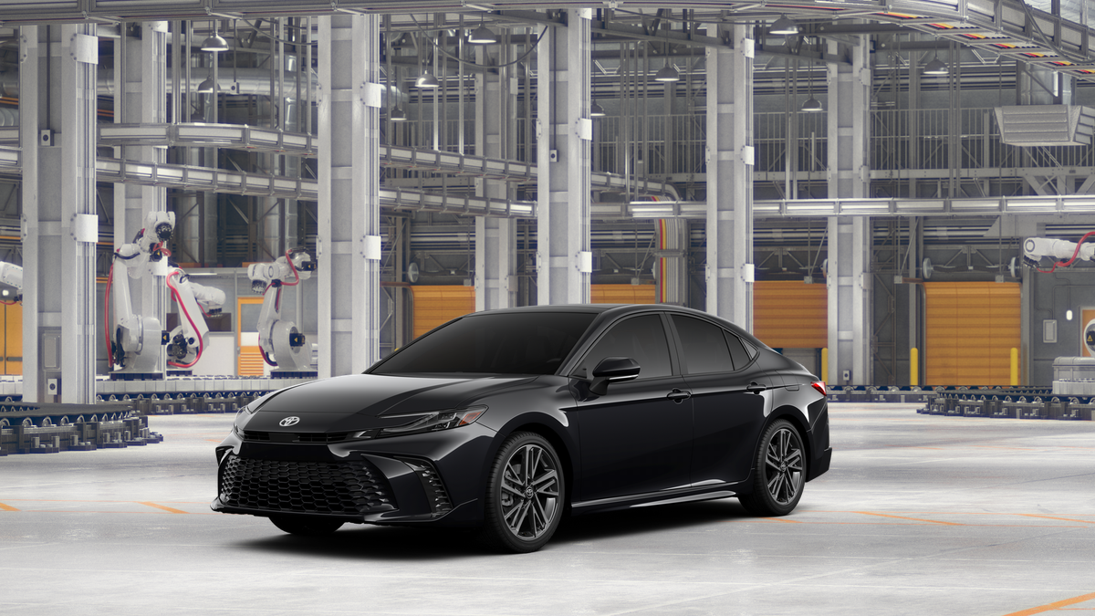 2026 Toyota Camry XSE in Midnight Black Metallic — front three-quarter view