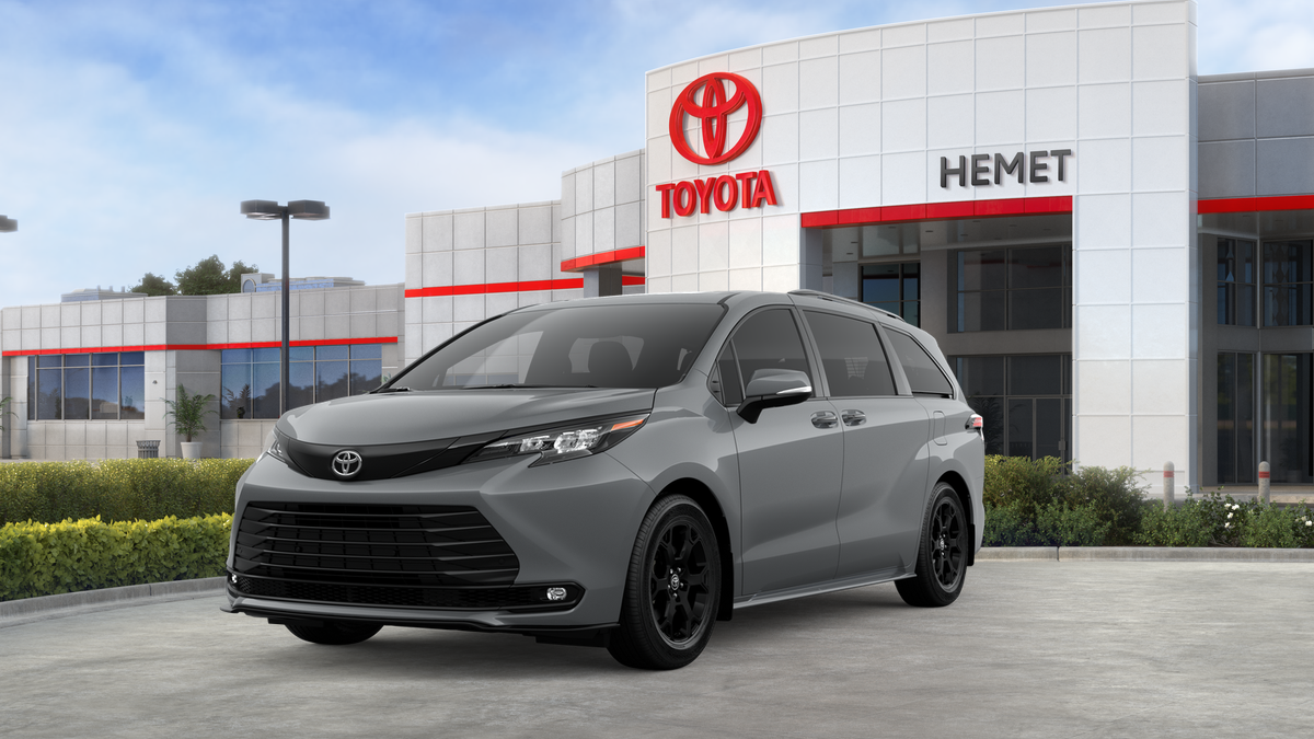 2026 Toyota Sienna Woodland Edition in Cement — front three-quarter view