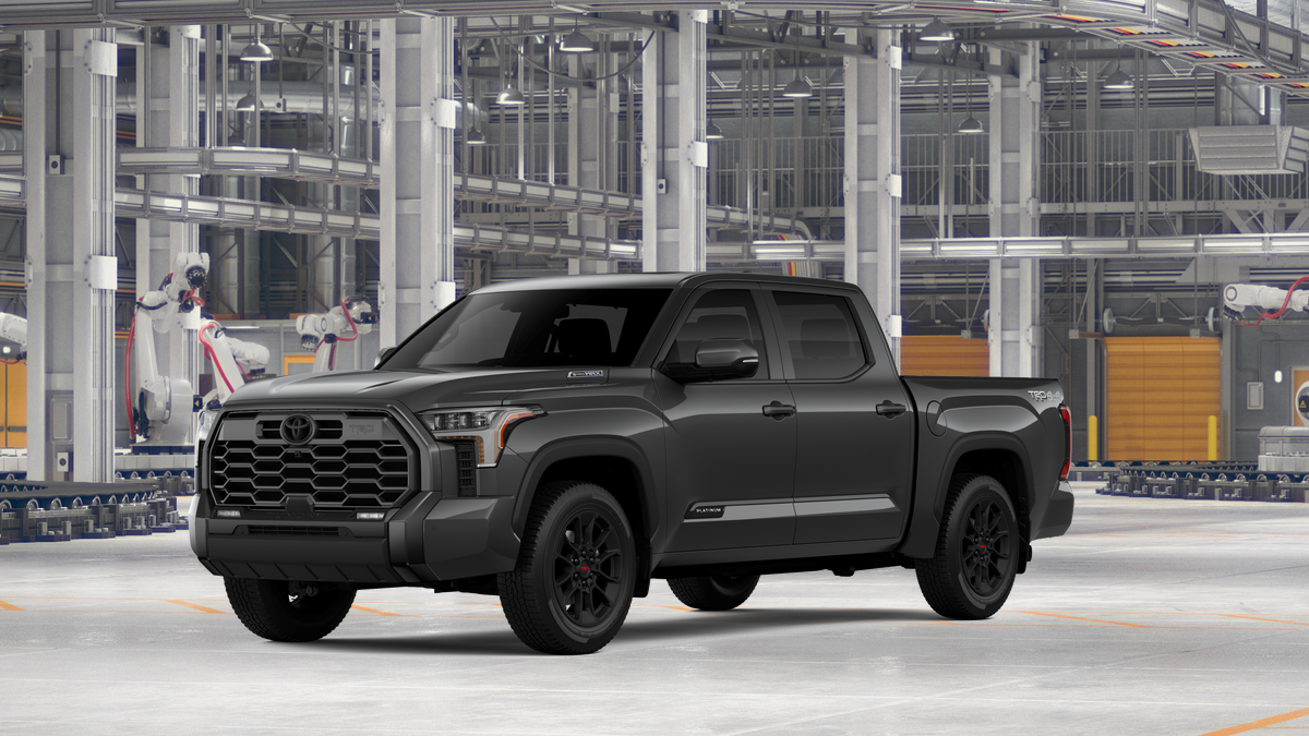 2026 Toyota Tundra i-FORCE MAX Tundra Platinum in Magnetic Gray Metallic — front three-quarter view