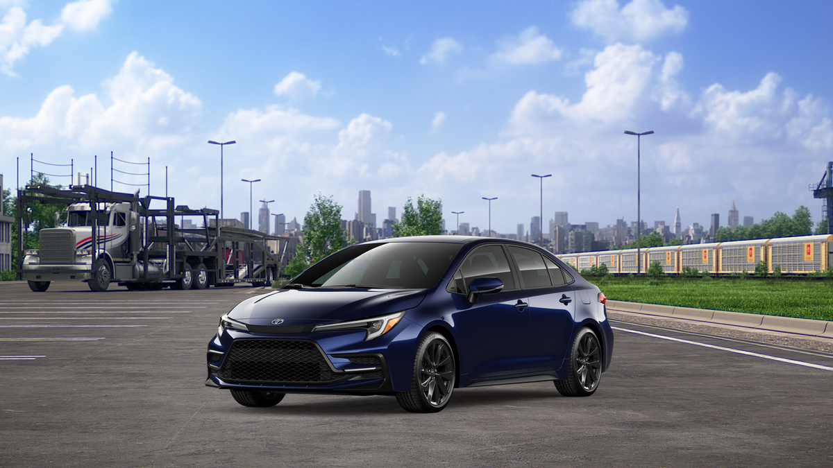 2026 Toyota Corolla Hybrid SE in Blueprint — front three-quarter view