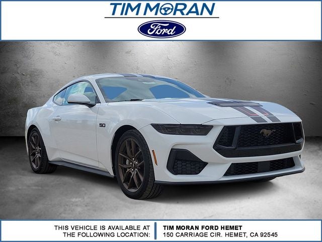 2026 Ford Mustang GT in Oxford White — front three-quarter view