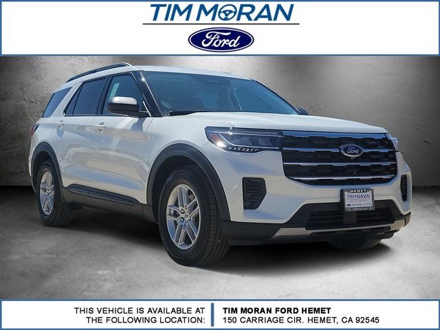 2026 Ford Explorer Active in White Metallic — front three-quarter view