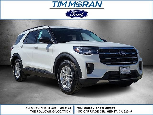 2026 Ford Explorer Active in White Metallic — front three-quarter view