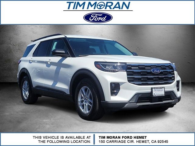 2026 Ford Explorer Active in White Metallic — front three-quarter view