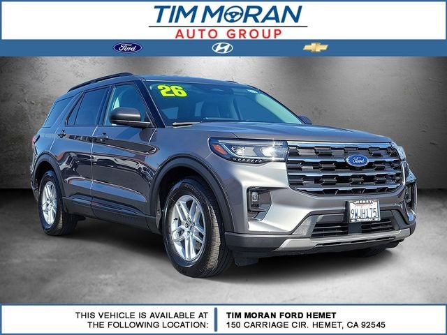 2026 Ford Explorer Active in Carbonized Gray Metallic — front three-quarter view