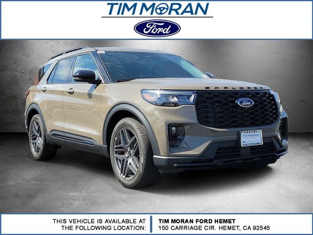 2026 Ford Explorer ST-Line in Gray — front three-quarter view