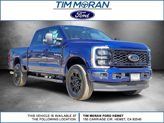2026 Ford F-250SD XLT in Blue Metallic — front three-quarter view