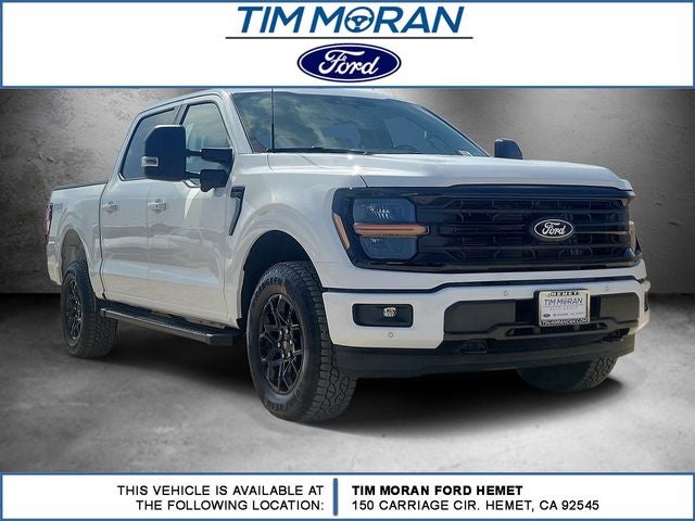 2026 Ford F-150 XLT in Oxford White — front three-quarter view