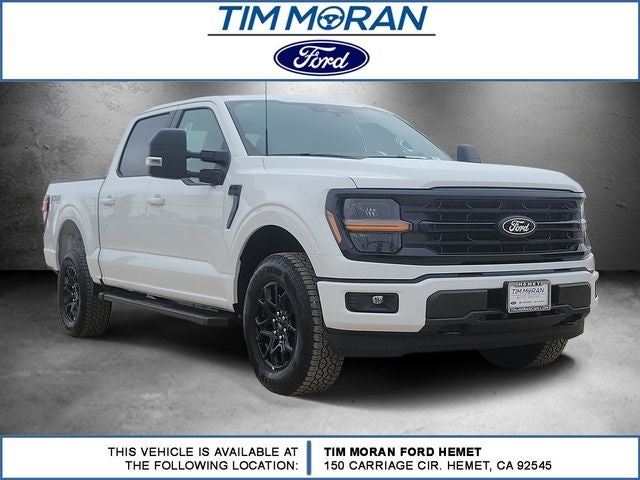 2026 Ford F-150 XLT in Oxford White — front three-quarter view