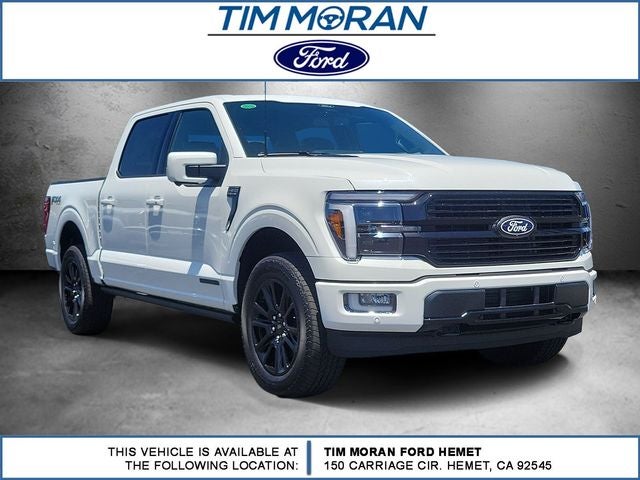 2026 Ford F-150 Platinum in White Metallic — front three-quarter view