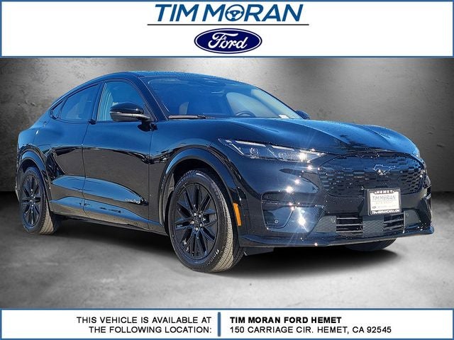 2026 Ford Mustang Mach-E Premium in Shadow Black — front three-quarter view