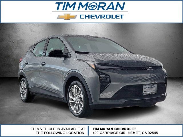 2027 Chevrolet Bolt EV LT in Sterling Gray Metallic — front three-quarter view