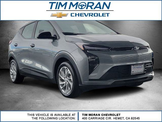 2027 Chevrolet Bolt EV LT in Sterling Gray Metallic — front three-quarter view