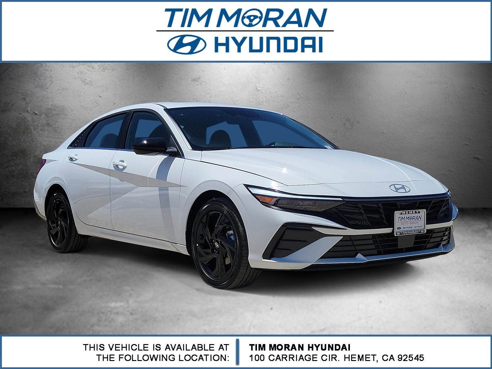 2026 Hyundai Elantra SEL Sport in Serenity White Pearl — front three-quarter view