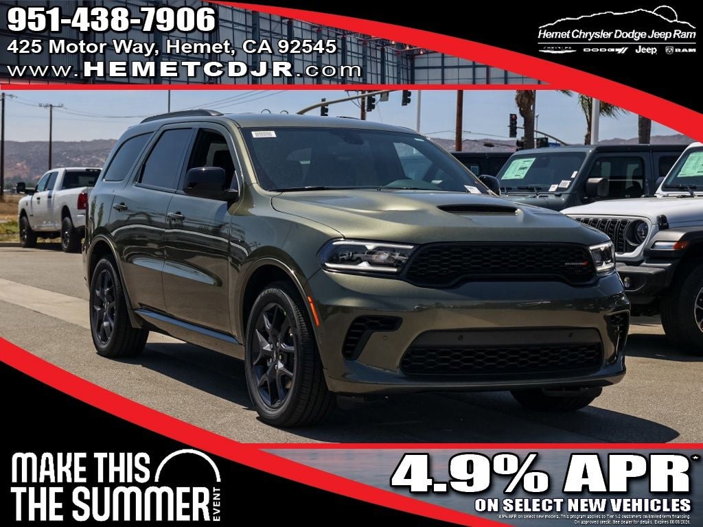 2026 Dodge Durango GT Blacktop AWD Hemi in Green Machine — front three-quarter view