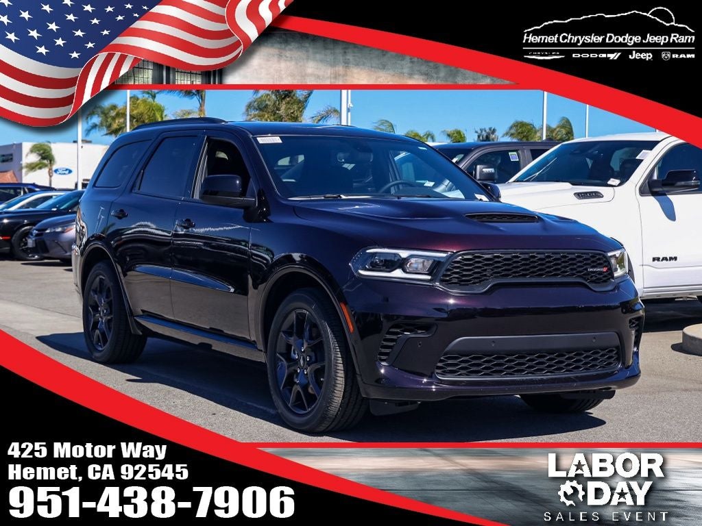 2026 Dodge Durango GT Blacktop AWD Hemi in Red Oxide — front three-quarter view