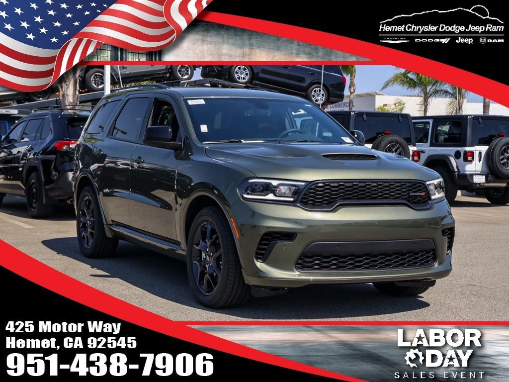 2026 Dodge Durango GT Blacktop AWD Hemi in Green Machine — front three-quarter view