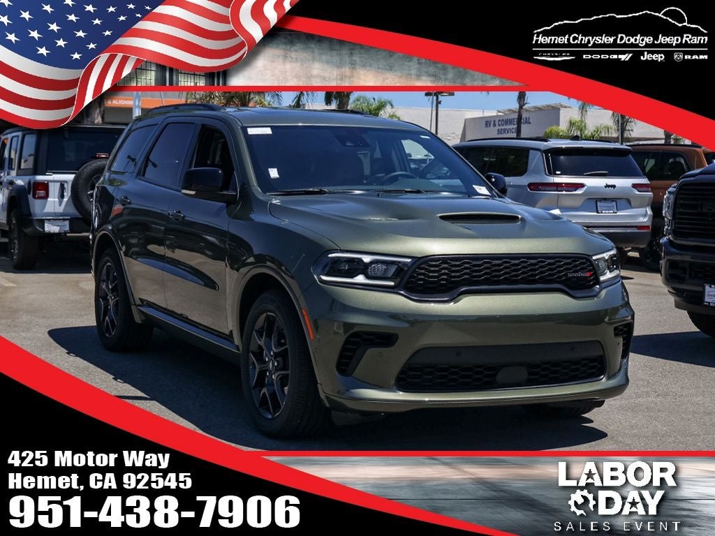 2026 Dodge Durango GT Premium Blacktop AWD Hemi in Green Machine — front three-quarter view