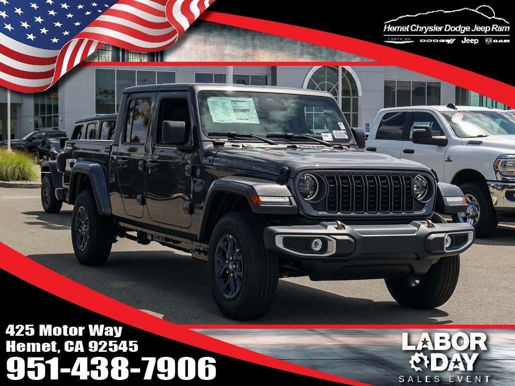 2026 Jeep Gladiator 85th Anniversary Edition in Granite Crystal Metallic Clearcoat — front three-quarter view