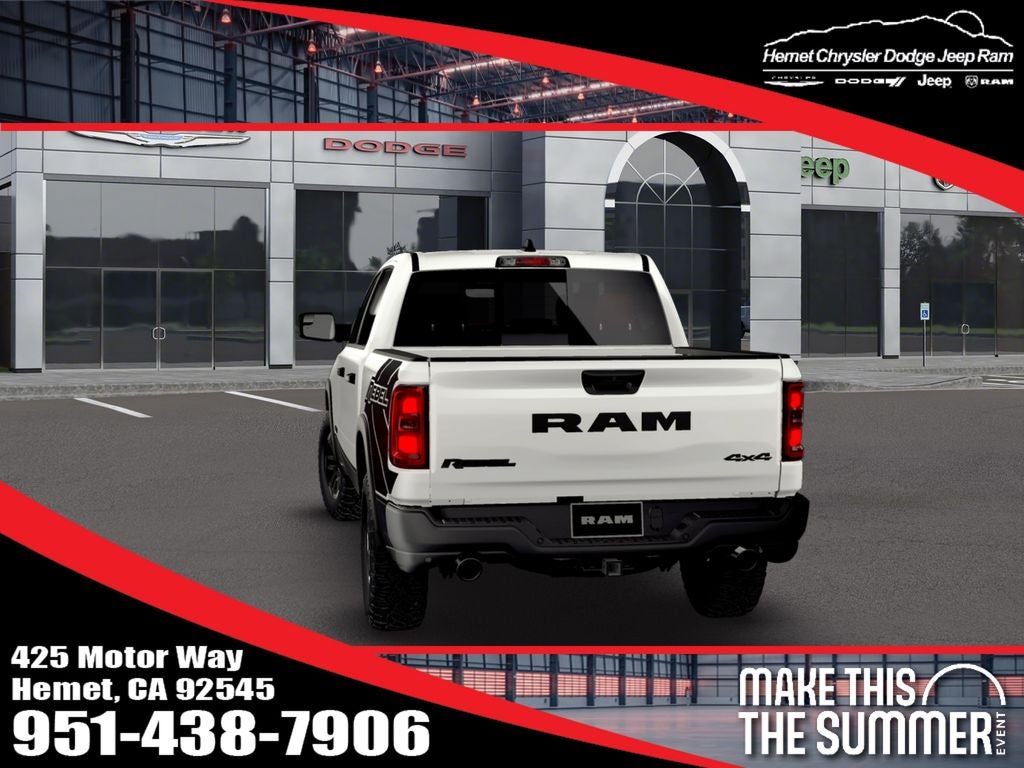 2026 RAM 1500 Rebel in Bright White Clearcoat — front three-quarter view