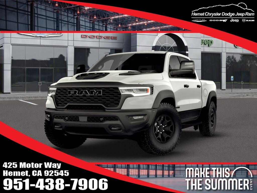 2026 RAM 1500 RHO in Bright White Clearcoat — front three-quarter view