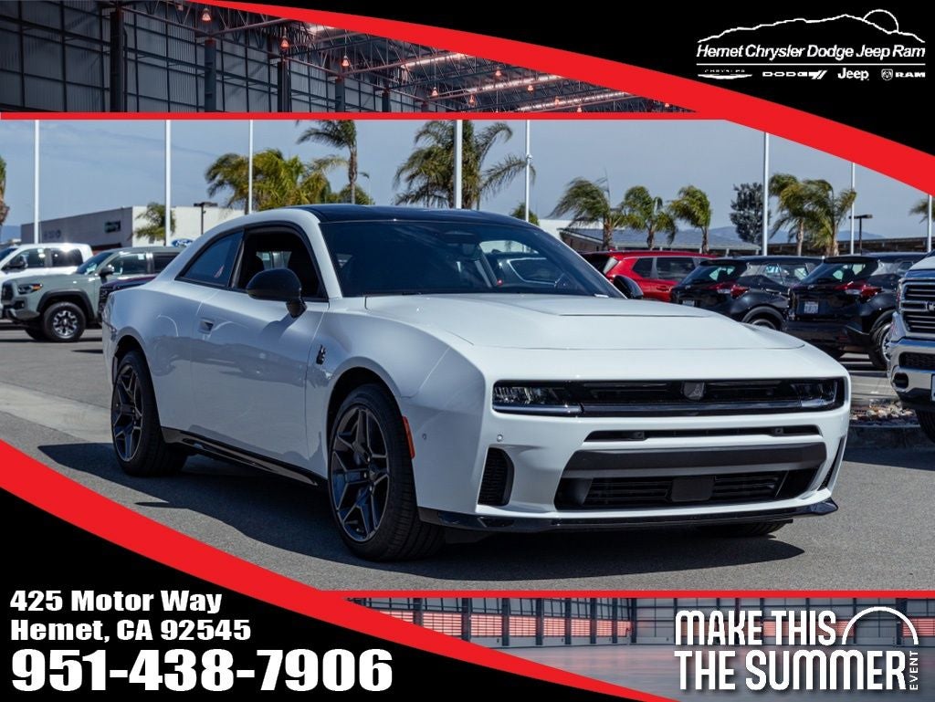 2026 Dodge Charger R/T Scat Pack 2-door AWD in Bright White Clearcoat — front three-quarter view