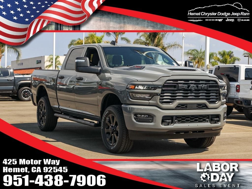 2026 RAM 2500 Black Express in Ceramic Gray Clearcoat — front three-quarter view