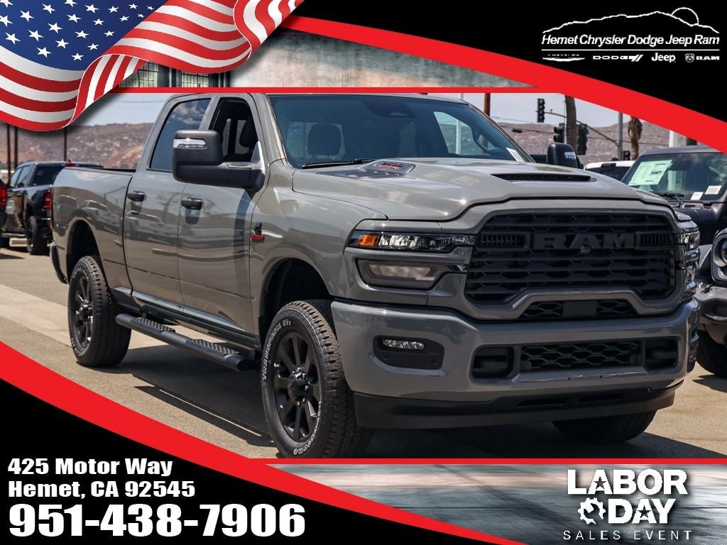 2026 RAM 2500 Black Express in Ceramic Gray Clearcoat — front three-quarter view