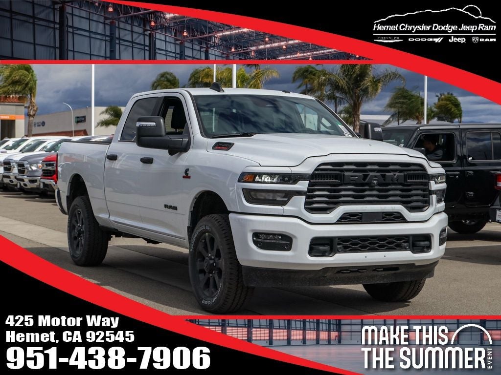 2026 RAM 2500 Big Horn Night Edition in Bright White Clearcoat — front three-quarter view