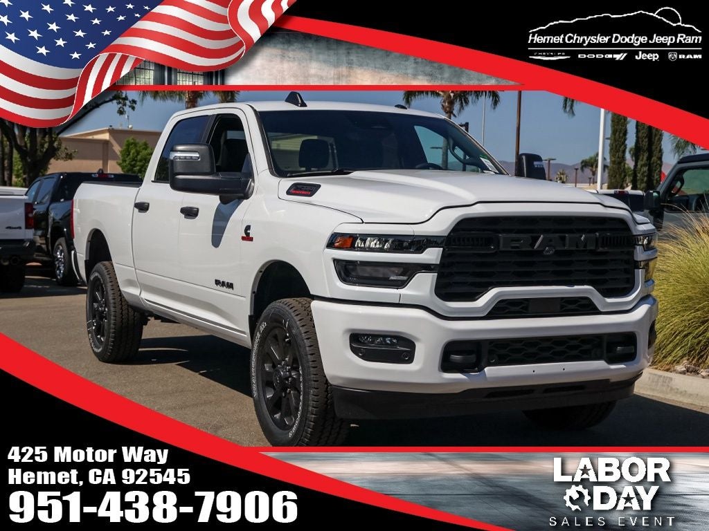 2026 RAM 2500 Big Horn Night Edition in Bright White Clearcoat — front three-quarter view