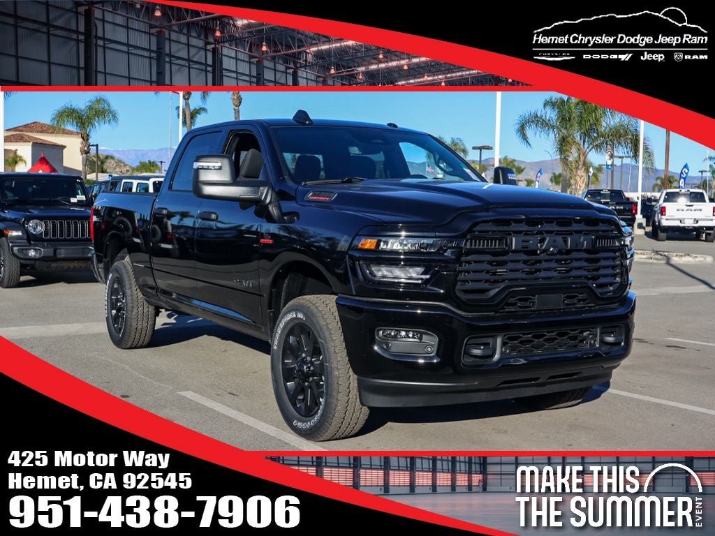 2026 RAM 2500 Big Horn Night Edition in Diamond Black Crystal Pearlcoat — front three-quarter view