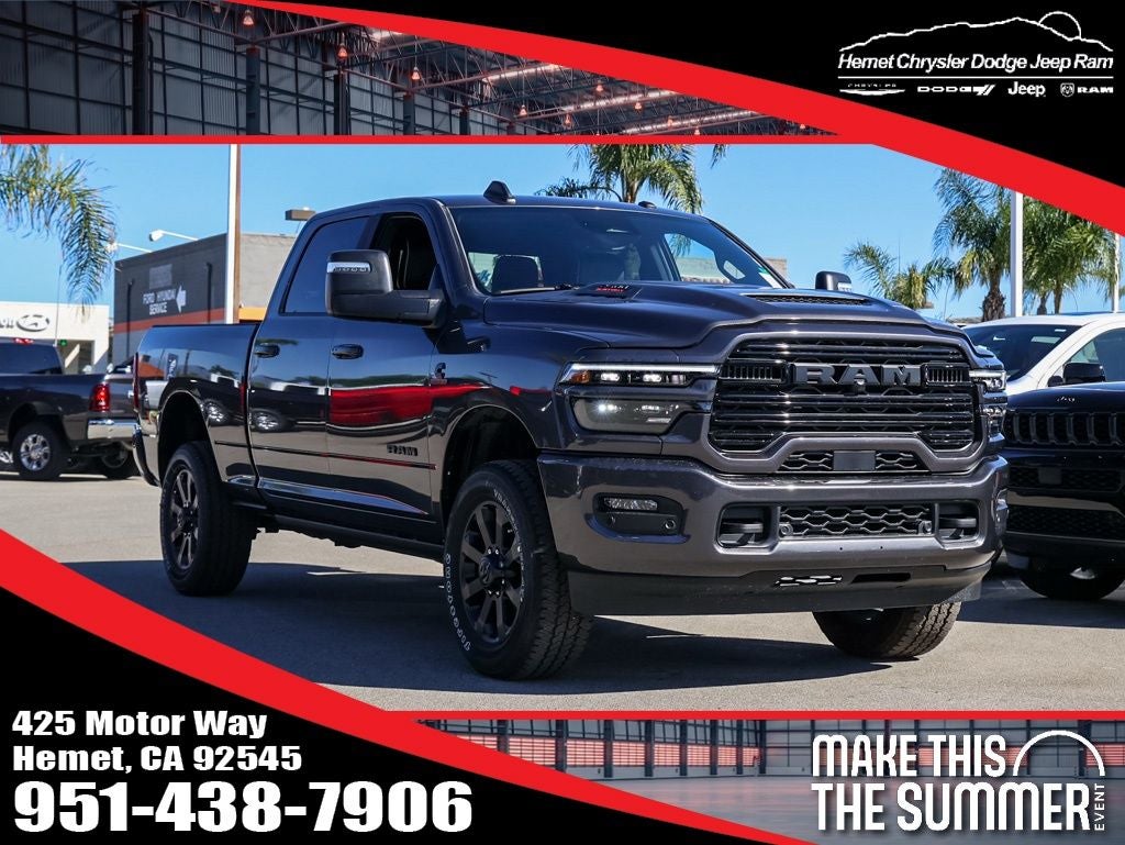 2026 RAM 2500 Laramie Night Edition in Granite Crystal Metallic Clearcoat — front three-quarter view