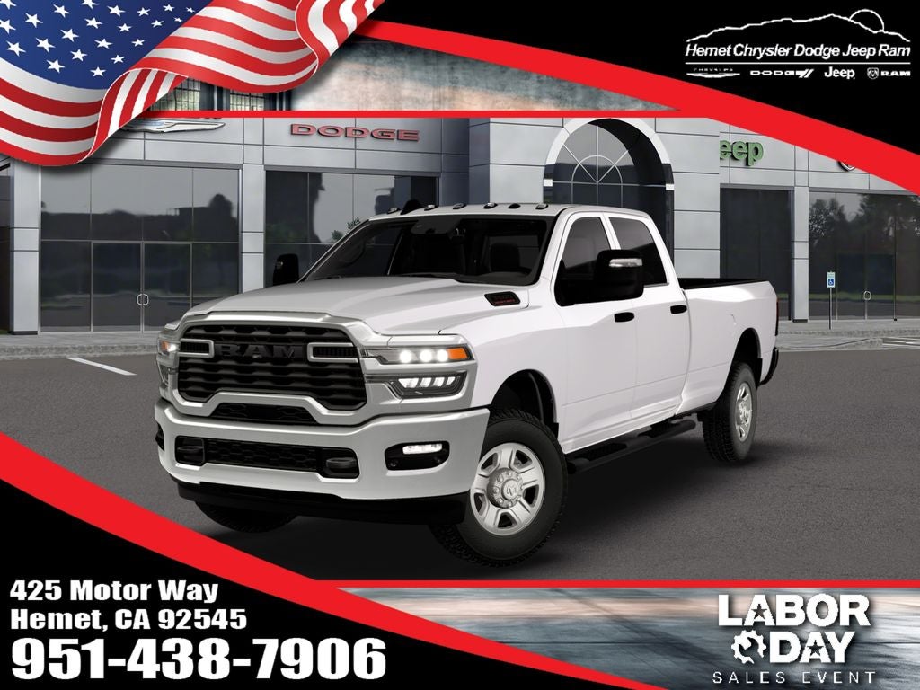 2026 RAM 3500 Tradesman in Bright White Clearcoat — front three-quarter view