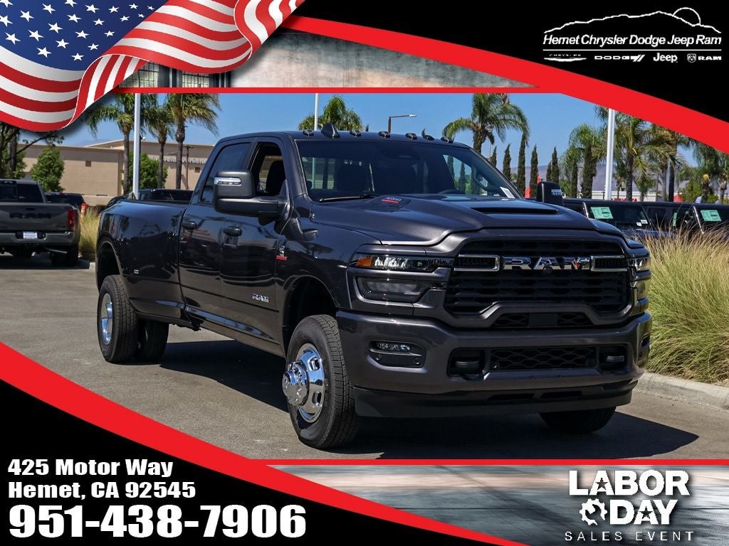 2026 RAM 3500 Big Horn in Granite Crystal Metallic Clearcoat — front three-quarter view