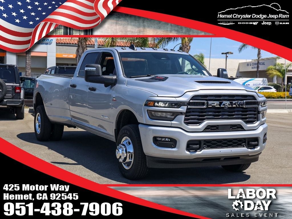 2026 RAM 3500 Big Horn in Silver Zynith — front three-quarter view