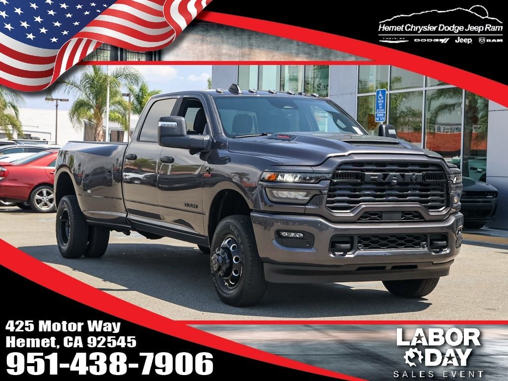 2026 RAM 3500 Big Horn in Granite Crystal Metallic Clearcoat — front three-quarter view