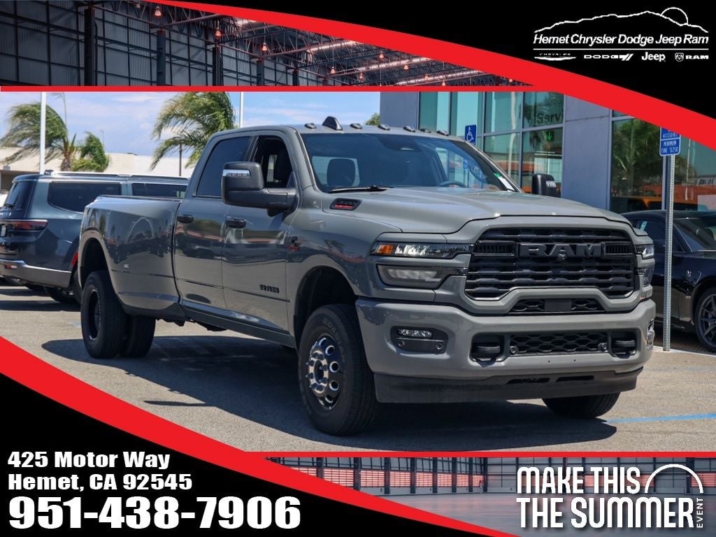 2026 RAM 3500 Big Horn Night Edition in Ceramic Gray Clearcoat — front three-quarter view