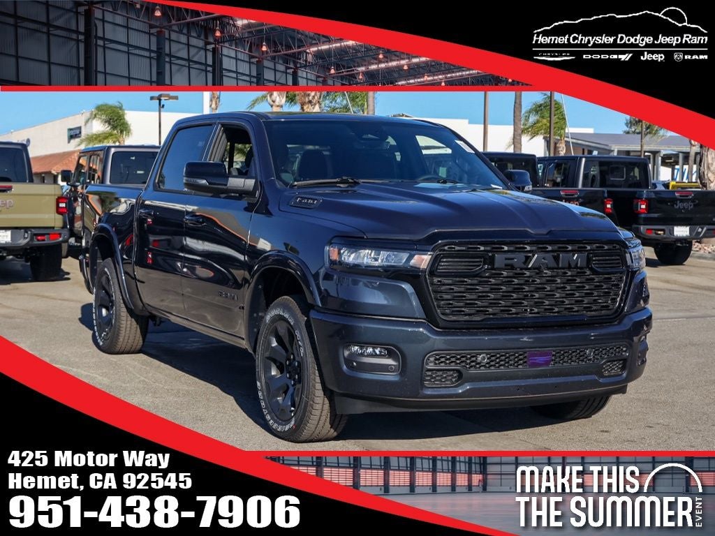 2026 RAM 1500 Big Horn Night Edition in Forged Blue Metallic — front three-quarter view